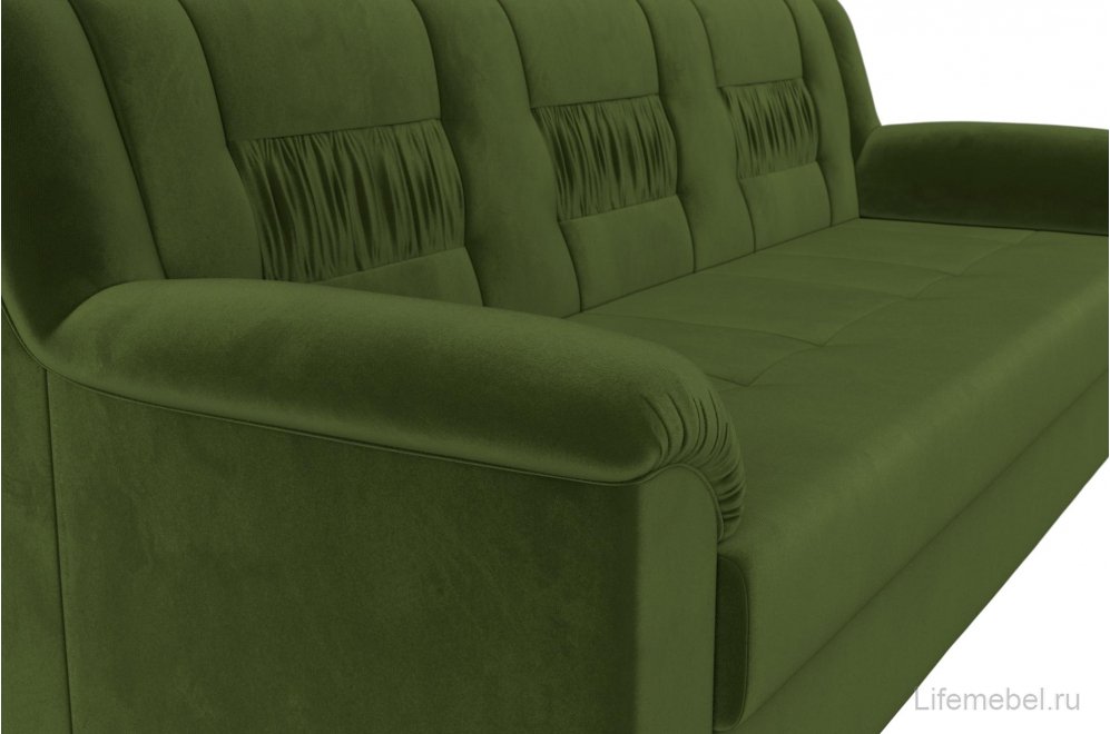 Диван Карелия зеленый микровельвет