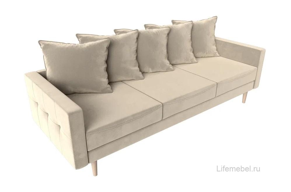 Диван Картес бежевый микровельвет