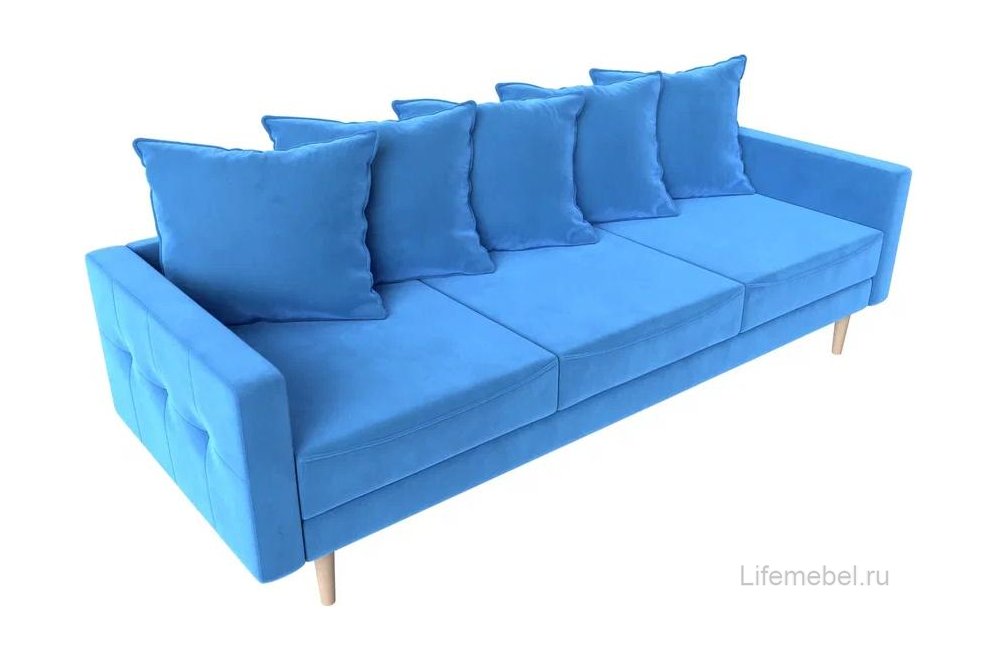 Диван Картес голубой велюр
