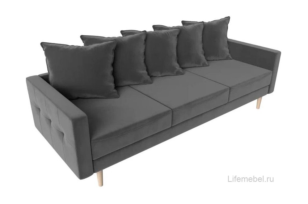 Диван Картес серый велюр