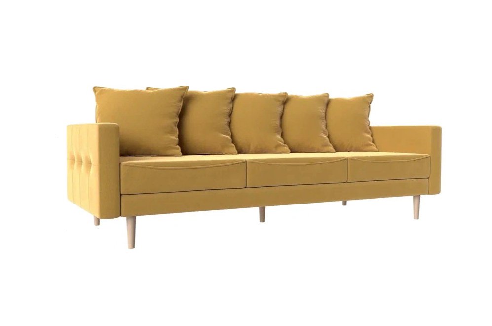 Диван Картес желтый микровельвет