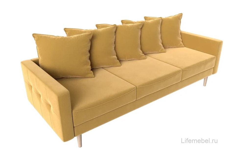 Диван Картес желтый микровельвет