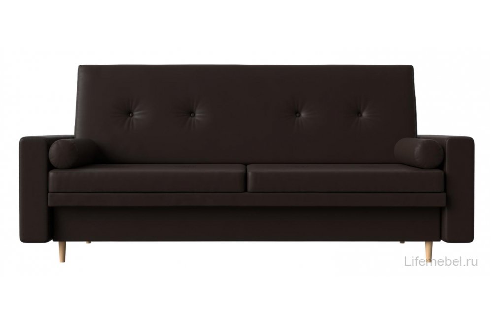Диван прямой книжка Белфаст эко кожа коричневый