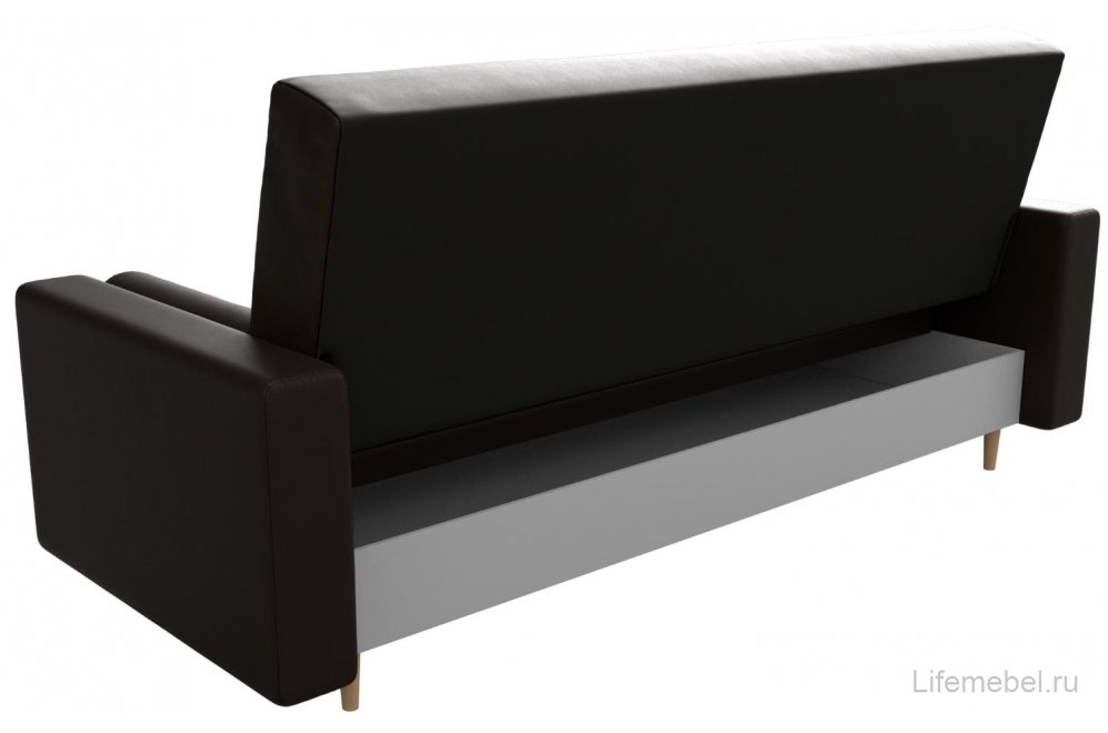 Диван прямой книжка Белфаст эко кожа коричневый