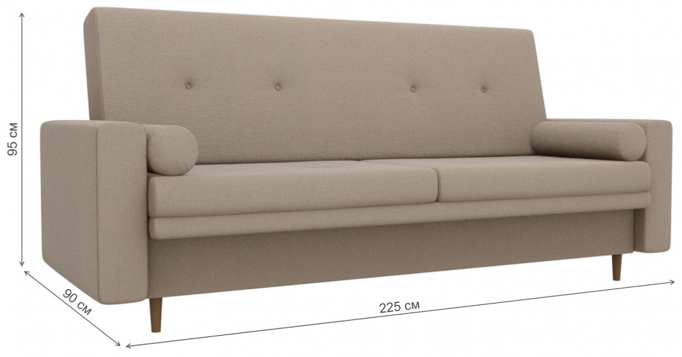 Диван-книжка Белфаст рогожка бежевый