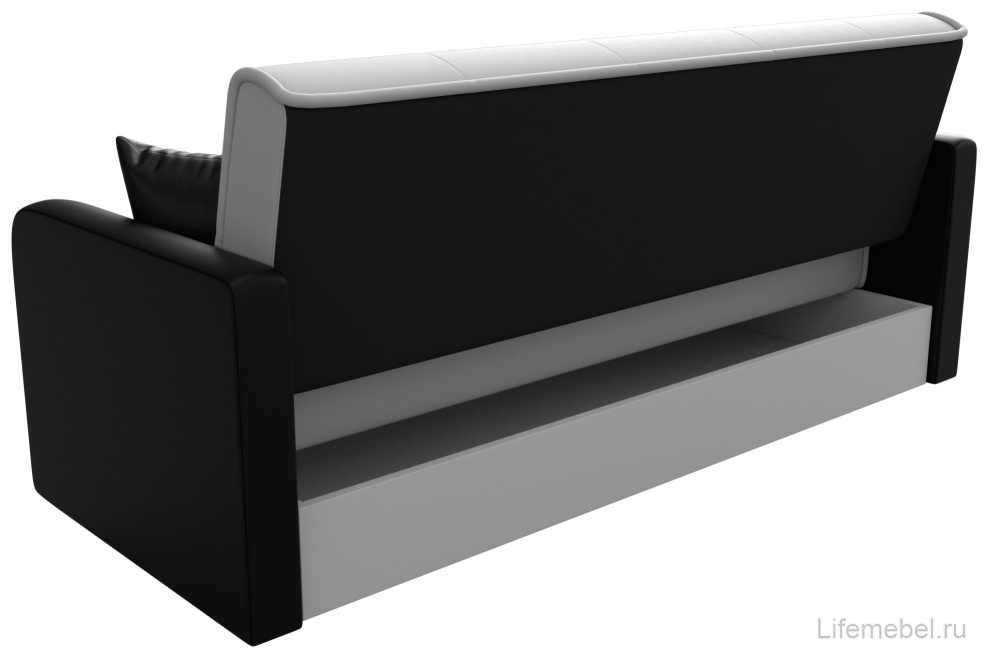 Диван Альта-Софт белая / черная экокожа