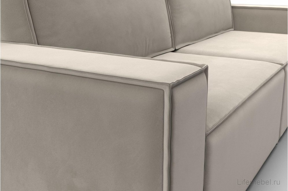 Диван Куба бежевый микровельвет