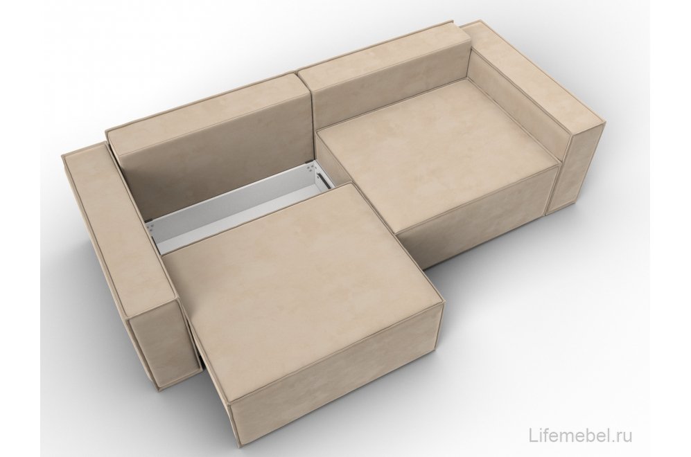 Диван Куба бежевый велюр