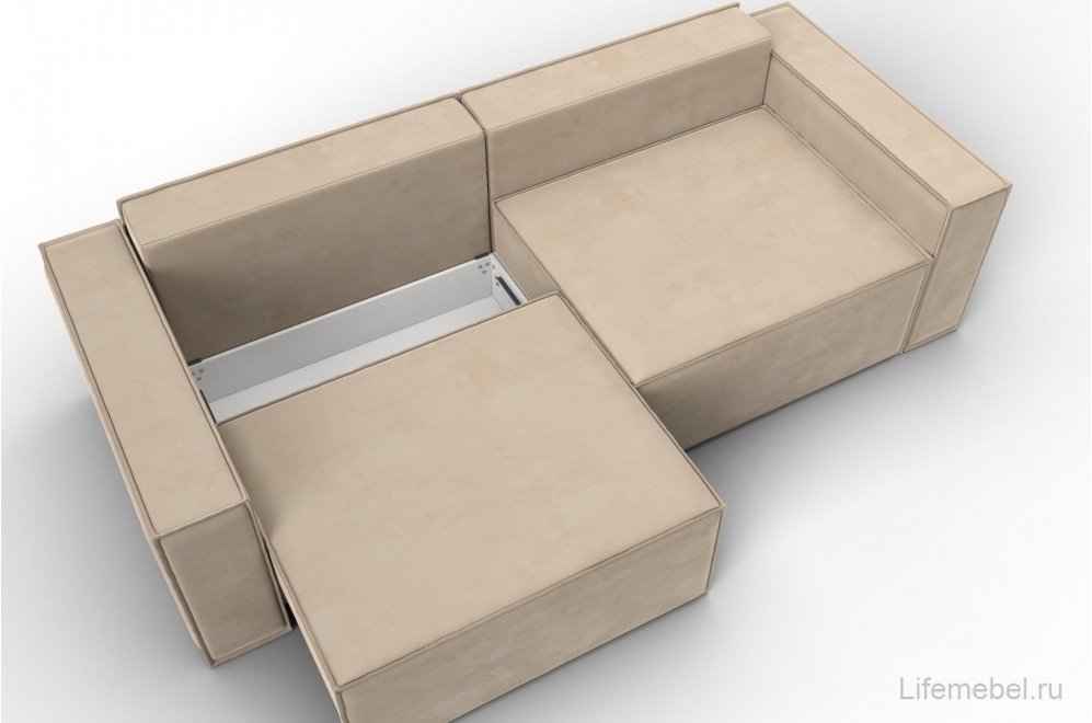 Диван Куба бежевый велюр