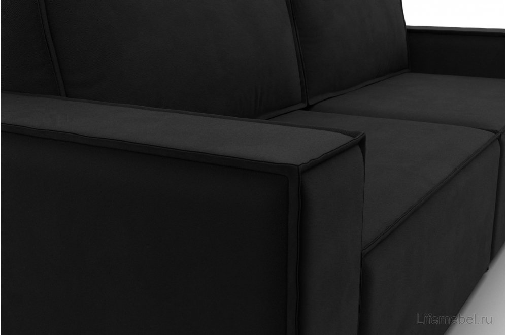 Диван Нова черный микровельвет