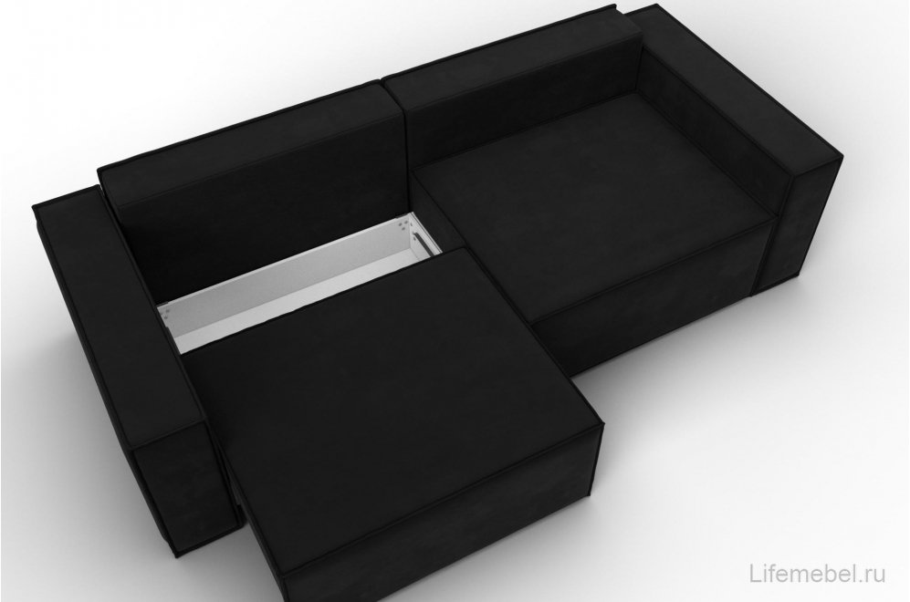 Диван Нова черный микровельвет