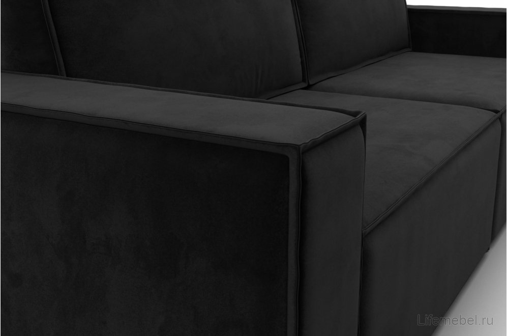 Диван Куба черный велюр