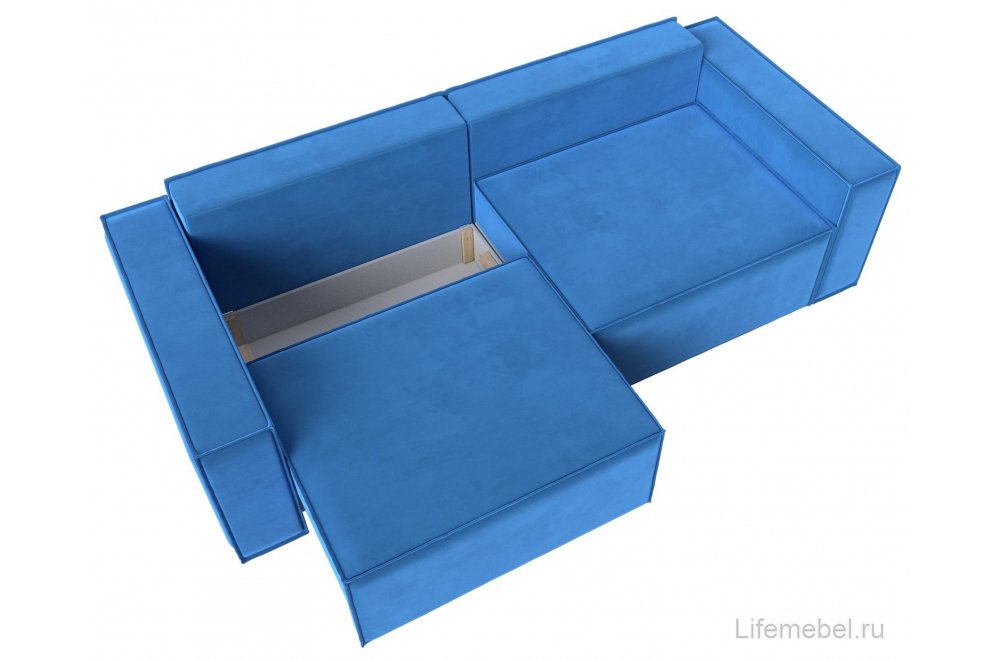 Диван Куба голубой велюр