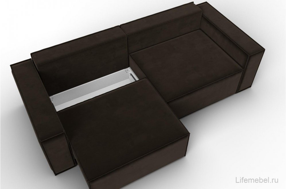 Диван Нова коричневый микровельвет