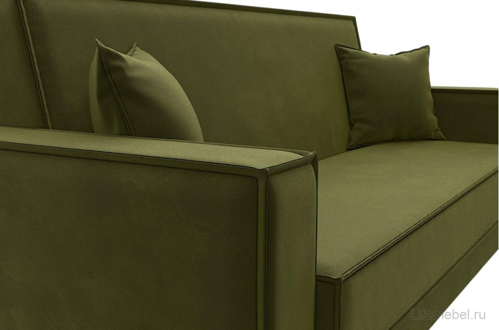 Диван Куба микровельвет зеленый