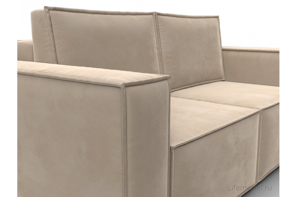 Диван Куба мини велюр бежевый
