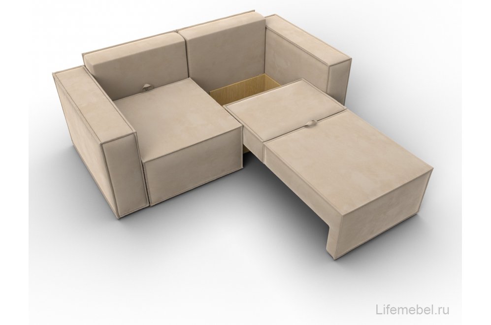 Диван Куба мини велюр бежевый