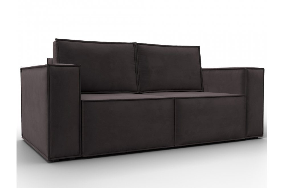 Диван Куба мини велюр коричневый