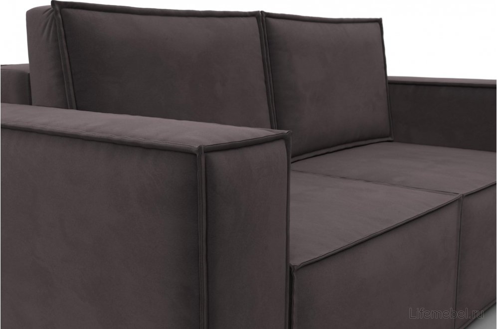 Диван Куба мини велюр коричневый