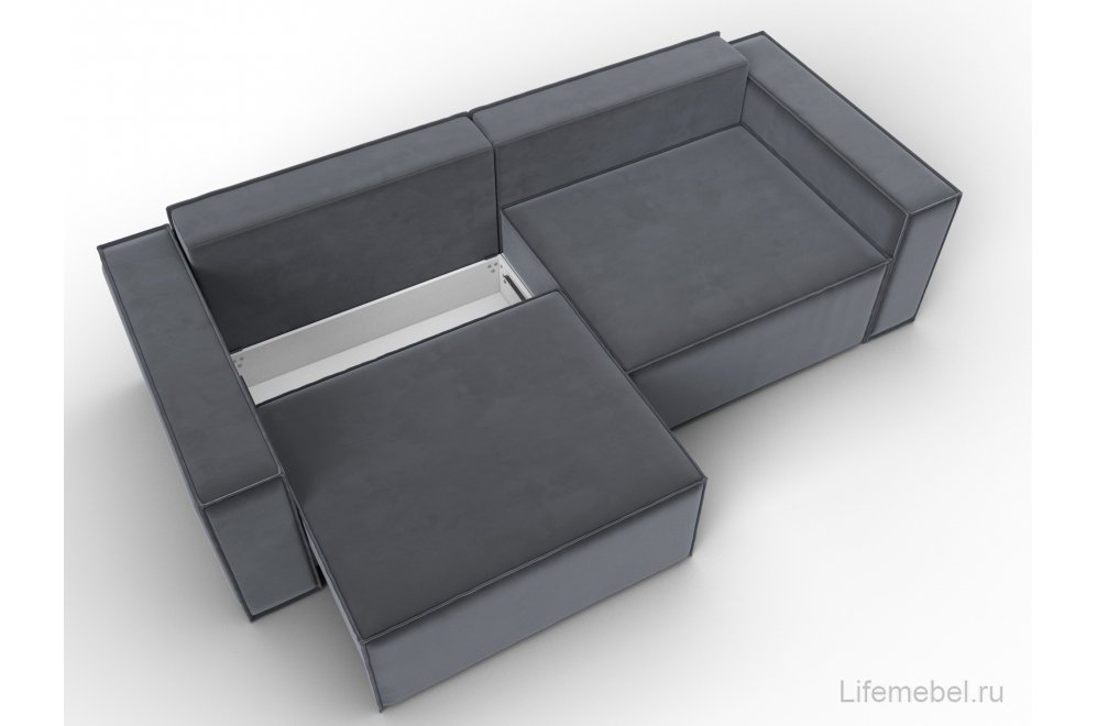 Диван Куба серый велюр