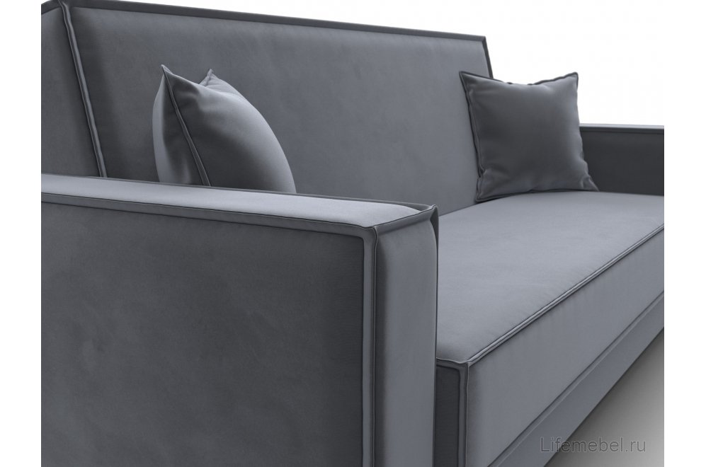 Диван Куба велюр серый