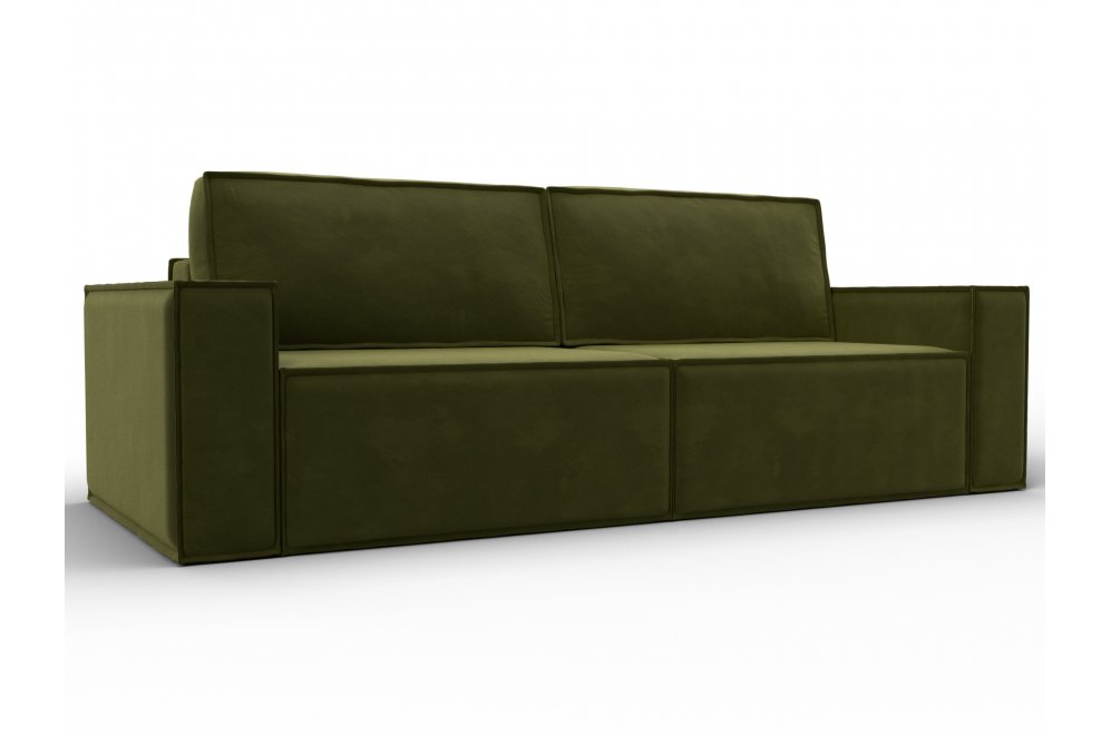 Диван Куба зеленый микровельвет