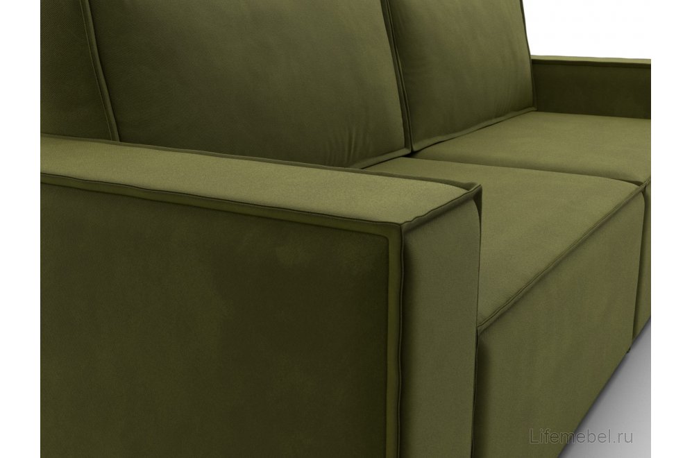 Диван Куба зеленый микровельвет