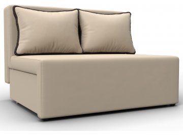 Диван Лагуна бежевая / коричневая экокожа