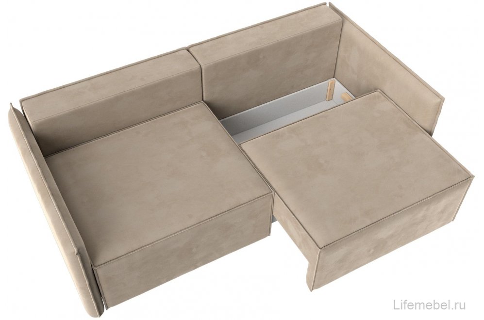 Диван Либерти бежевый велюр