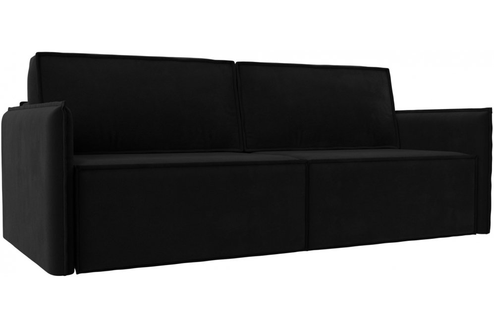 Диван Либерти черный микровельвет