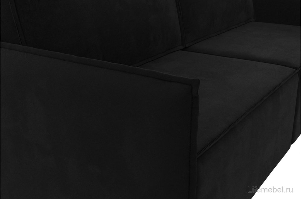 Диван Либерти черный микровельвет