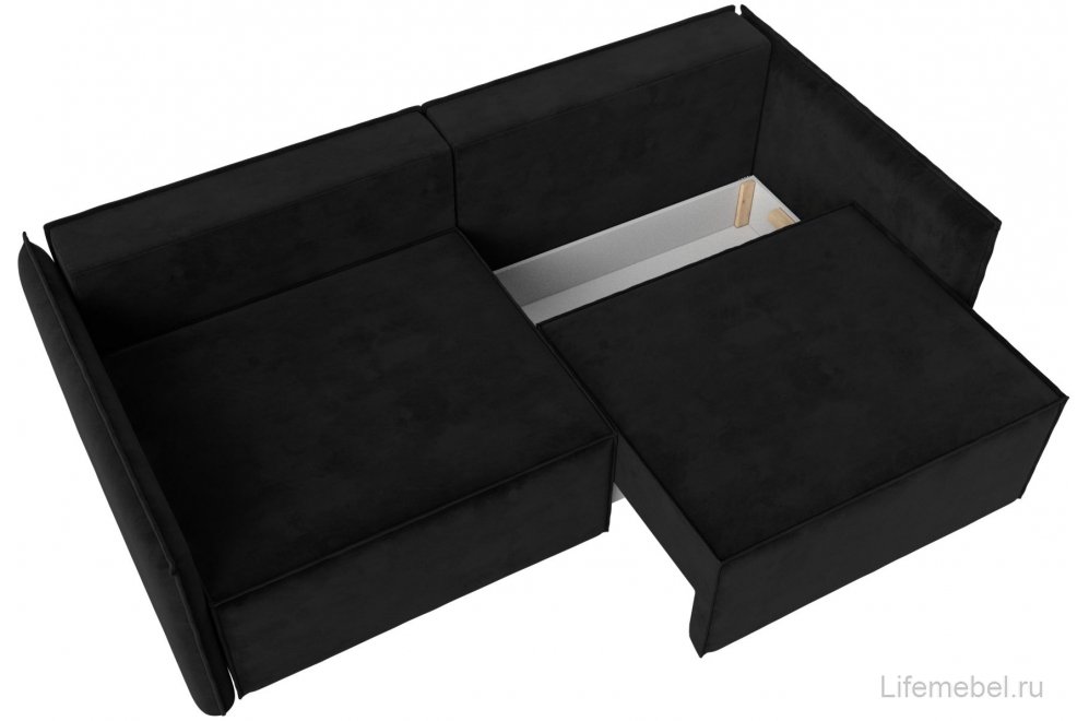 Диван Либерти черный велюр