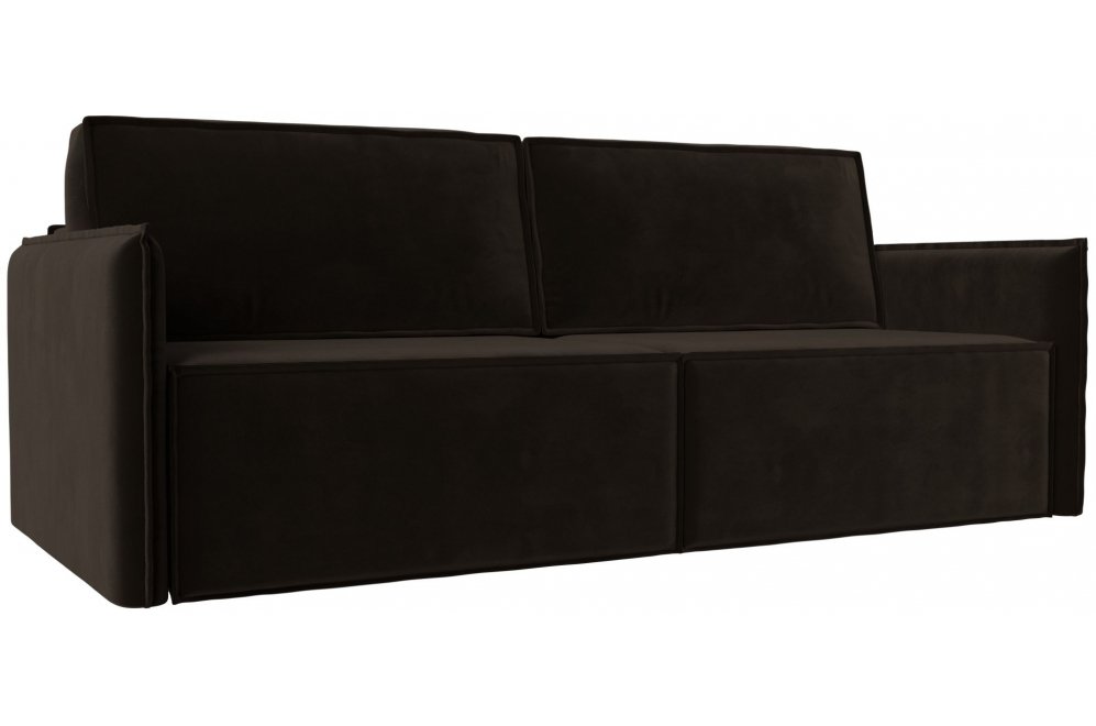 Диван Урбан-Люкс коричневый микровельвет