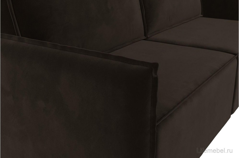 Диван Урбан-Люкс коричневый микровельвет