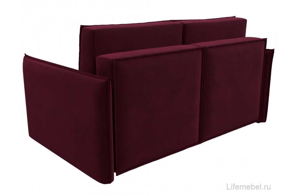 Диван Урбан-Люкс микровельвет бордовый