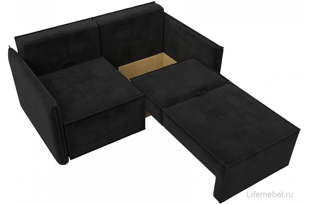 Диван Либерти велюр черный