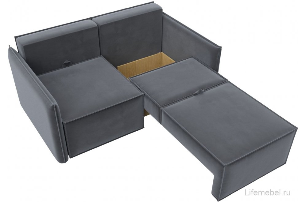 Диван Либерти велюр серый