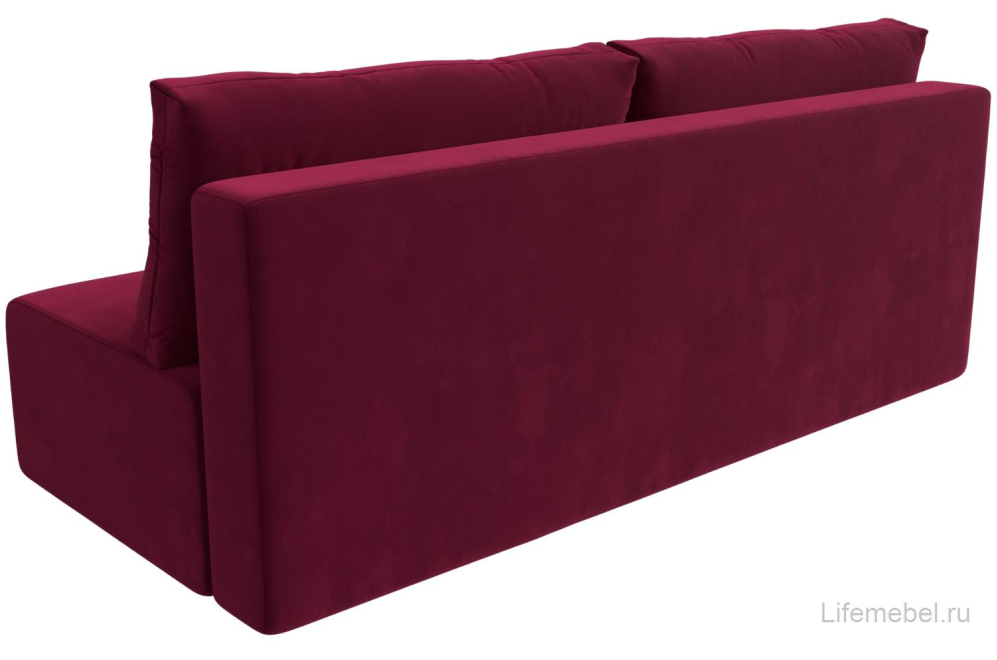 Диван Рената бордовый микровельвет