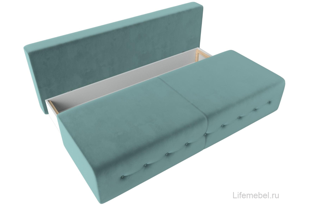 Диван Лондон велюр бирюза