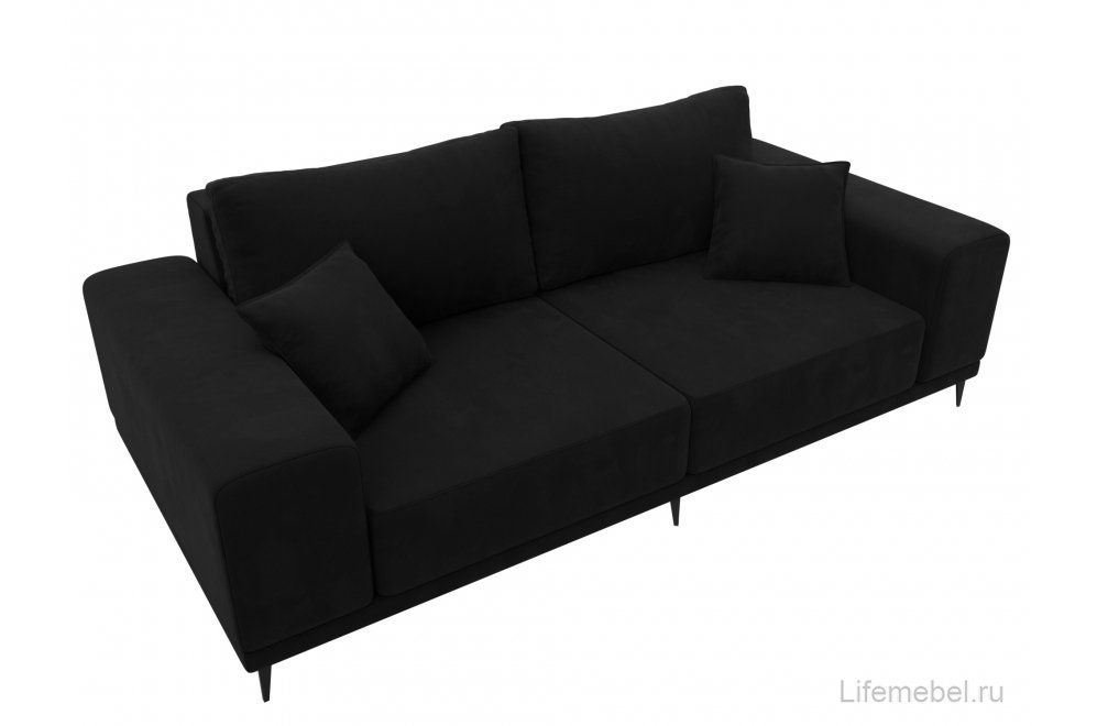 Диван Нова микровельвет черный