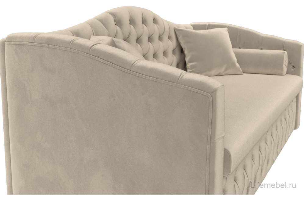 Диван Соната-Софт бежевый микровельвет