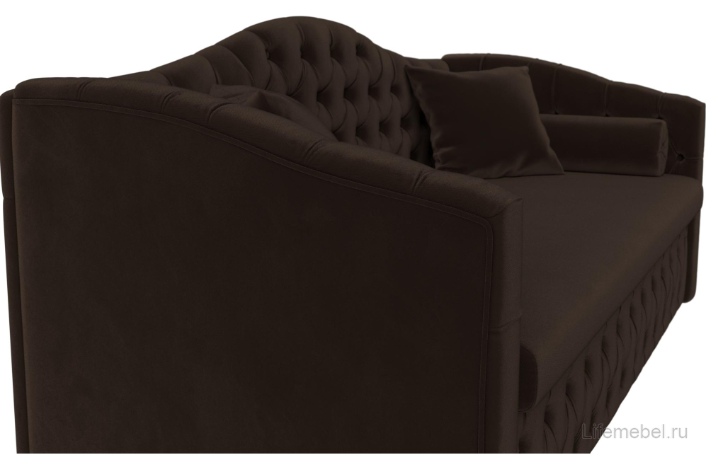 Диван Соната-Софт коричневый микровельвет