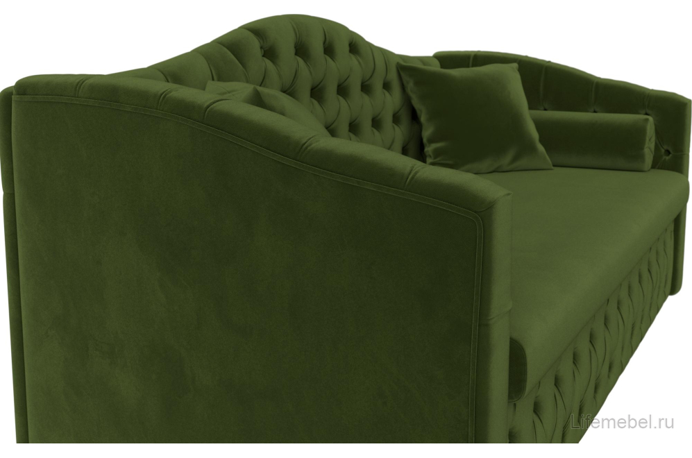 Диван Соната-Софт зеленый микровельвет