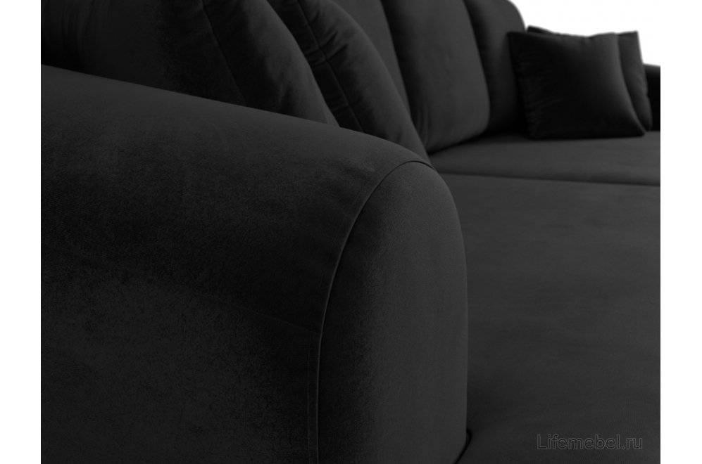Диван Милтон велюр черный