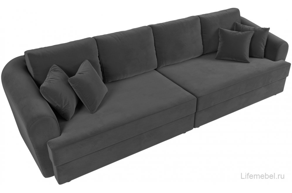 Диван Милтон велюр серый