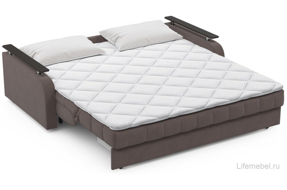 Диван Moon Family 044 180х200 НПБ коричевый велюр 74-14 / венге текстурный