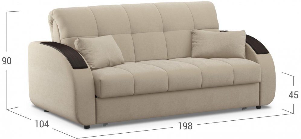 Диван Moon Family 109 Н30С Lux v1+(2)65 н 004787 бежевый 74-70