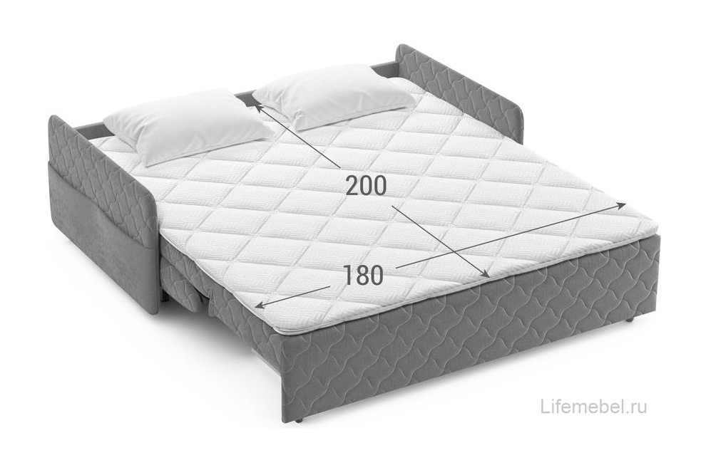 Диван Moon Family 119 / Н30XL Lux v1+(2)65 v1 004902 велюр серый 74-4