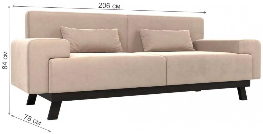 Диван Мюнхен бежевый велюр