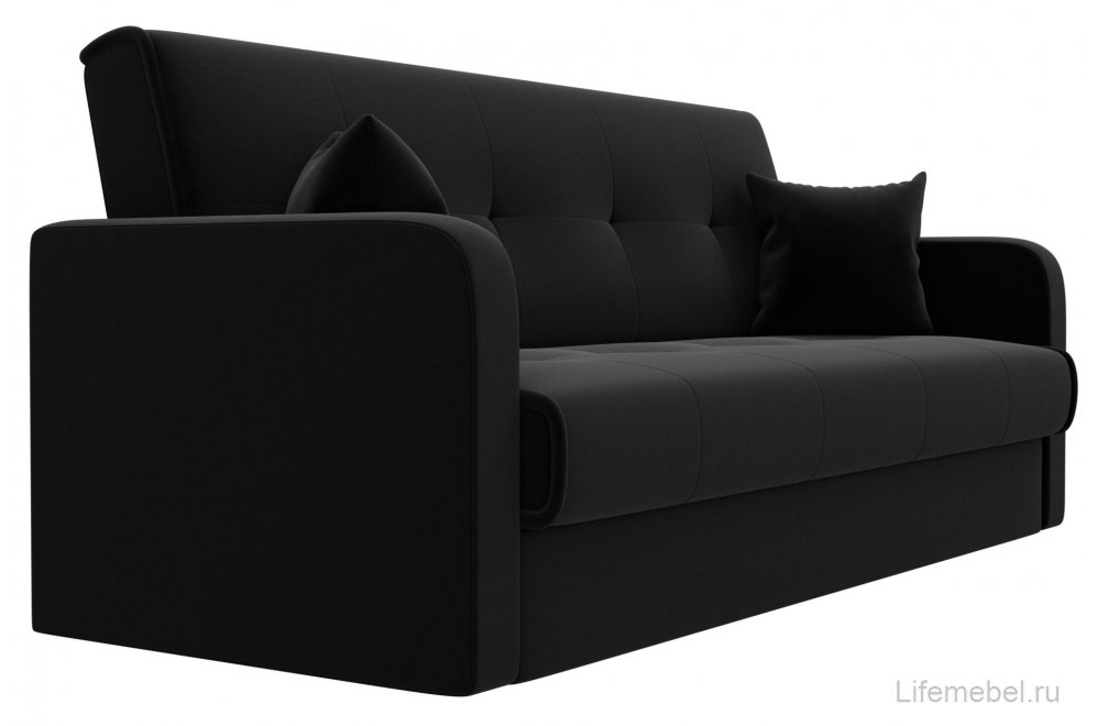 Диван Альта-Софт микровельвет черный